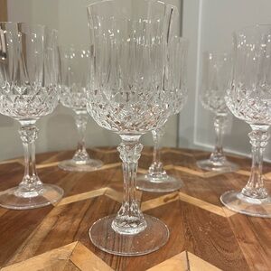Crystal D’arques Crystal wind glasses from france set of 6